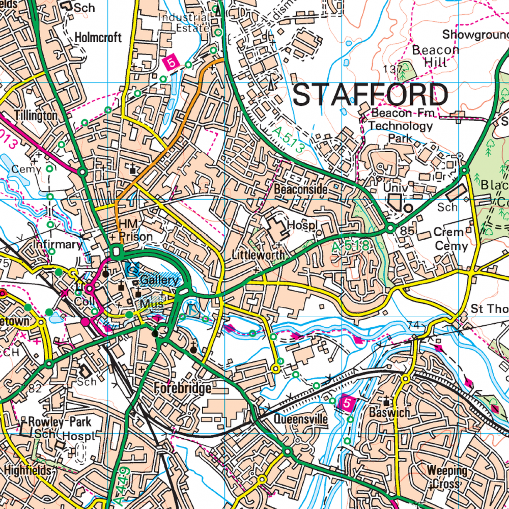 OS127 Stafford & Telford